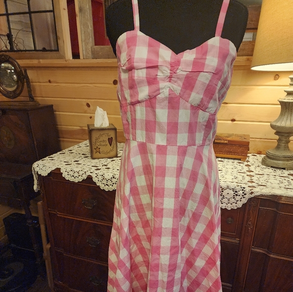 Pink Gingham Sundress - Picture 1 of 2